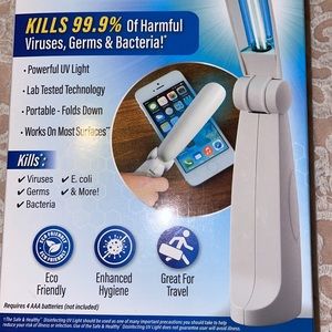 Brand New Ontel UV Disinfecting Portable LIGHT